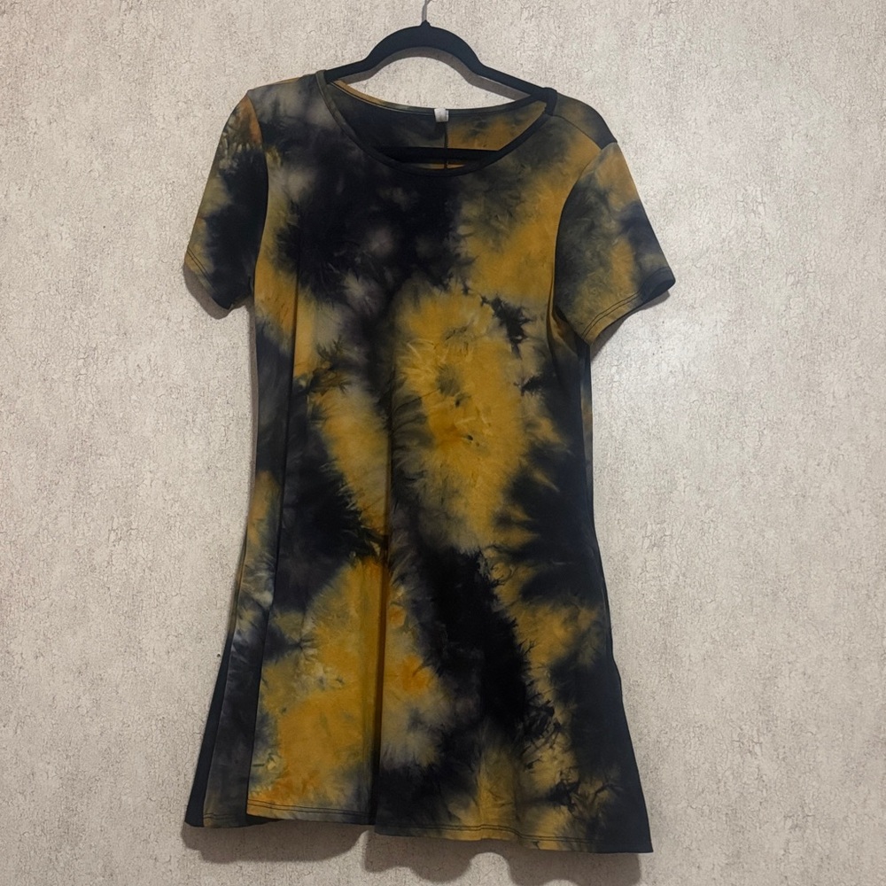 Tie-Dye Short Sleeve Dress